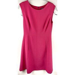 Vince Camuto Fit & Flare Dress Barbie Pink Pockets Size 6 Party Sylvester